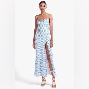 STAUD Bellamy Gingham Daisy Dress
